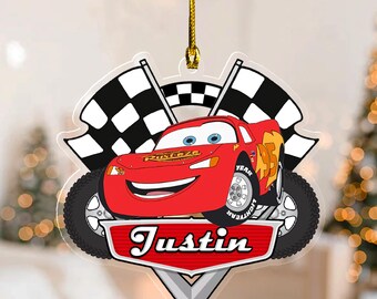 Disney Lightening McQueen Cars Christmas Ornament, Cars Christmas Ornament, Lightening McQueen Keepsake, Disney Movie Cars Ornament C1KE21