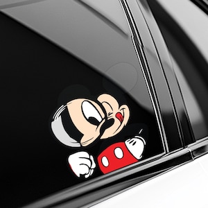 Disney Mickey Mouse Funny Peeking Stickers, Bumper Waterproof Stickers, Cars Window Decals, Disney Stickers JCPB19