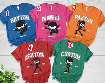 Ninja Kidz Family Tshirt,Ninja Kidz Birthday Shirt,Custom Ninja Kidz Tshirt,Ninja Family Shirt, Birthday Gifts For Kids,Ninja Toddler D3HP03