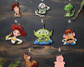 Toy Story Peekaboo Car Sticker, Disney Group Peeker Vinyl Decal, Woody Buzz Cute Car Window Sticker, Laptop or Bumper Sticker Gift NGRE20