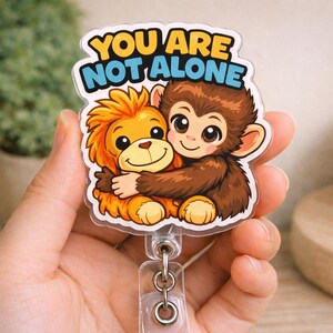 Baby Monkey Badge Reel, Funny Monkey Badge Reel, Punch Monkey Meme Badge Reel, Cute Animal Badge Holder, Retractable ID D-050326-2