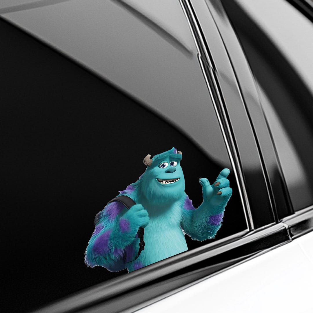 Sully Window Sticker Mike & Sully Peeker Car Decal Monsters Inc Peekaboo Window Bumper Vinyl ...