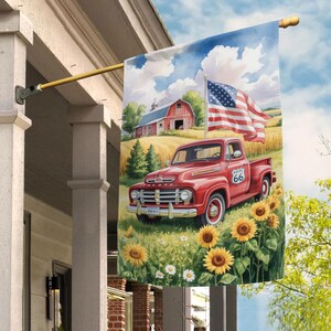 Water Color Patriotic Garden Flag, Spring Garden Flag, Summer Garden Flag,Entry Flag,Yard Decor,Housewarming Gift,4th of July Flag JCNO13