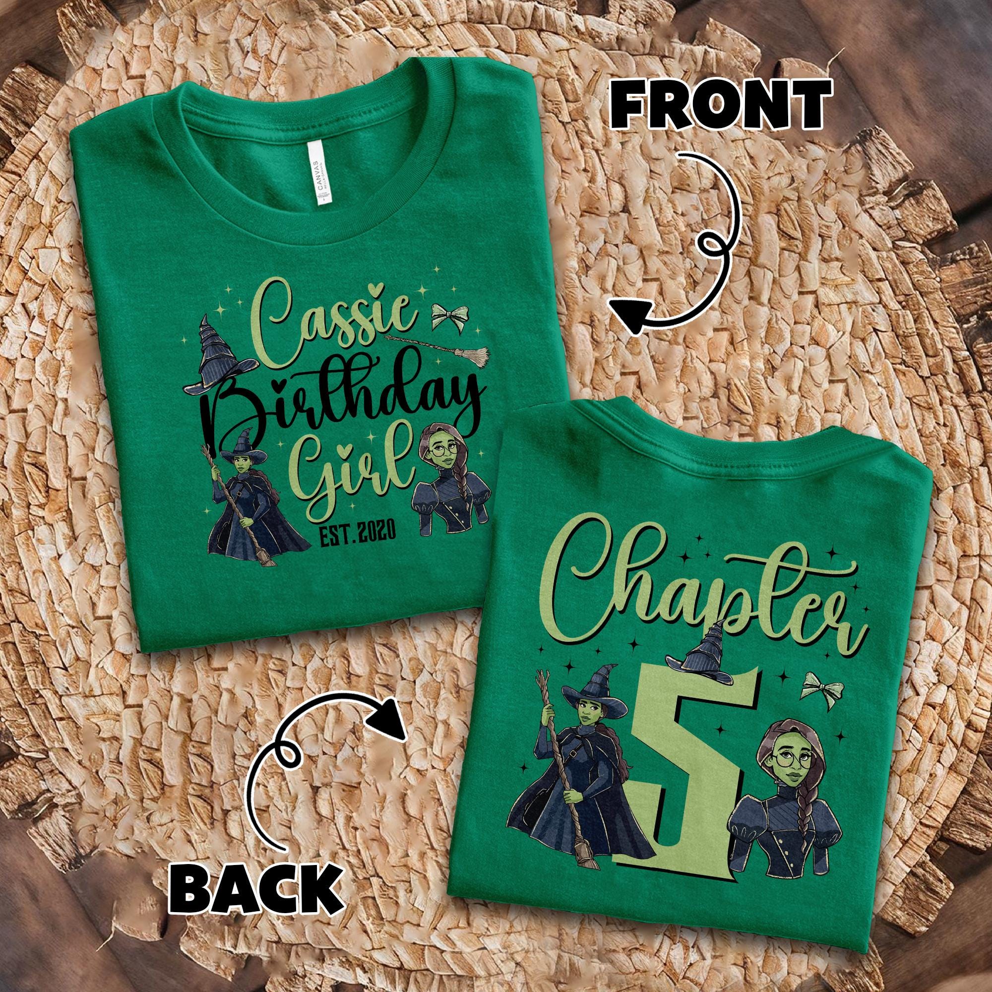 Personalized Wicked Shirt, Custom Birthday Girl, Pink Goes Good with Green Musical Movie, Birthday T-shirt, Wicked Movie Birthday JCNR10