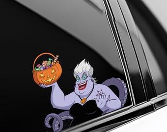 Maleficent Peekaboo Peeker Peeking Car Window Decal - Bumper Waterproof Vinyl Sticker - Bad Witches Villains - Pack Stickers D2JB01-01