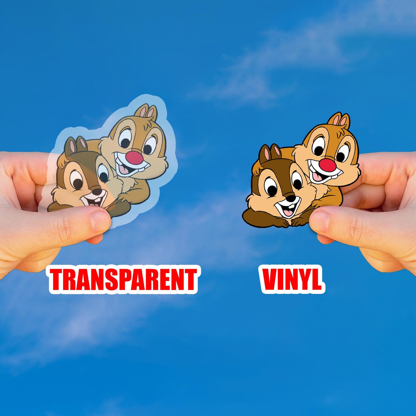 Chip 'n' Dale Peeker Peeking Peekabo Car Decals Laptop Bumper Stickers ...