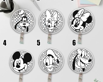 Disney Nurse Badge Reel, Mickey & Friends Stitch Nursing Graduation, Cute Nurse Badge Holder,Disney Nurse Badge Reel G6IV01