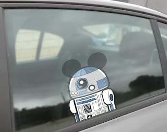 Star Wars Peeker Peekaboo Sticker, Car Window Decal, Star Wars Fan Gift, Star Wars Character Sticker, Galaxy Sci-Fi Car Accessory C1I208-2