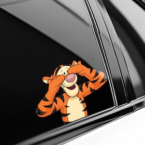 winnie the pooh Peekaboo Peeker Peeking Car Window Decals, Bumper Waterproof Vinyl Stickers, Pack Stickers, Decal G5ME14-3
