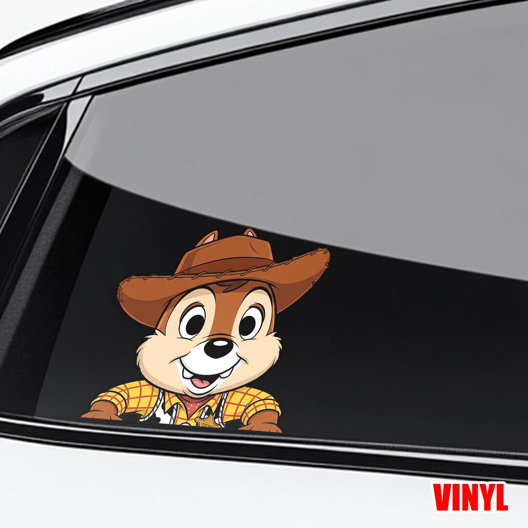 Chip 'n' Dale Peeker Peeking Peekabo Car Decals Laptop Bumper Stickers ...
