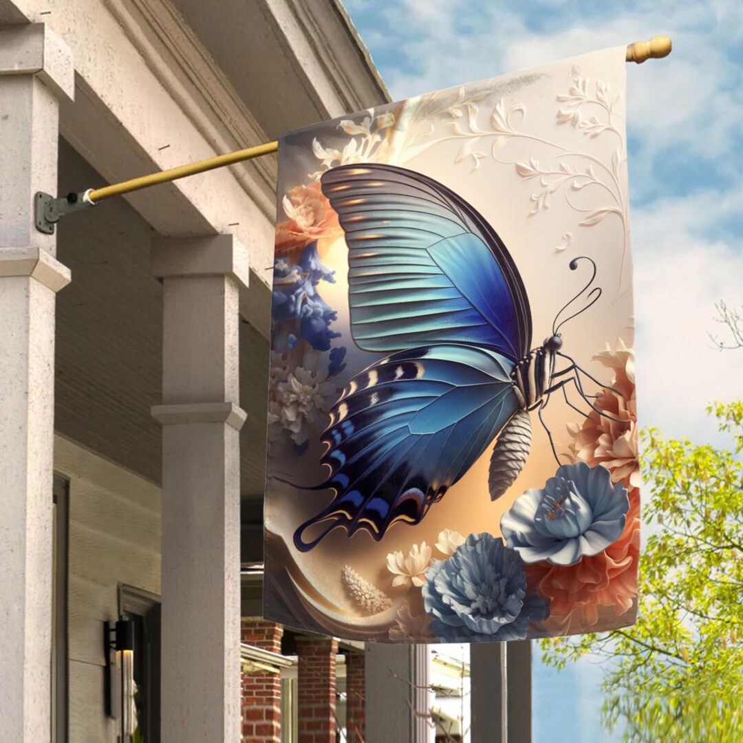 Welcome Spring Garden Flag – Welcome Flag, Floral Flag, Butterfly Flag ...