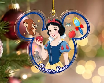 Personalized Disney Princess Ornament, Princess Christmas 2025 Ornament, Disney Ornament, Disney Trip Ornament, Custom Girl BZKI21-2