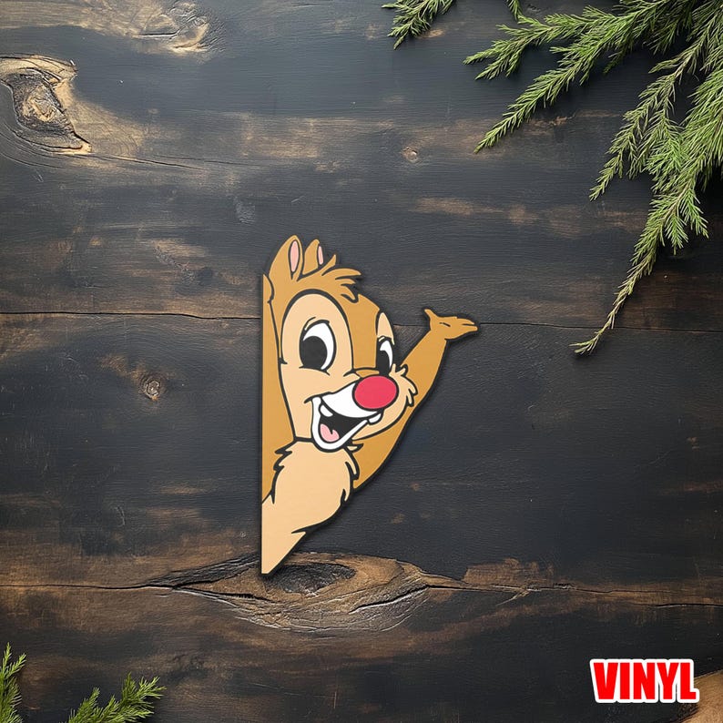 Funny Chip N Dales Peekaboo Car Window Decals, Bumper Waterproof ...