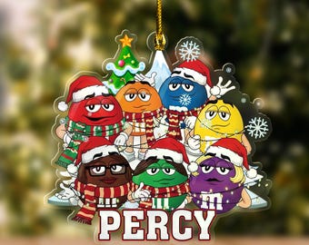 M&M Christmas Ornaments, M and M Ornament Set Ornament, Christmas