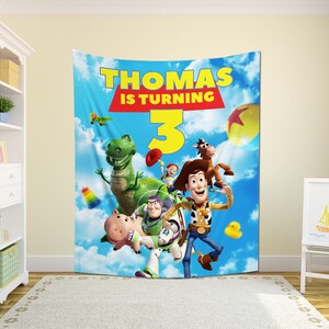 Custom Toy Story Birthday Banner, Personalized Toy Story Birthday Party Banner Decoration, Birthday Party, Disneyland Banner NGPY15