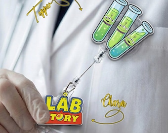 Personalized Lab Story Badge Reel: Lab Week 2026 Scientist Gift ID Holder JDJ415-05