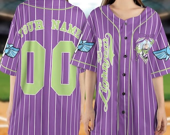 Custom Buzz Lightyear Baseball Jersey, Custom Disney Toy Story Kids, Youth, Adult Baseball Jersey, Cute Pixar Toy Story Gift For Fan NGPK17