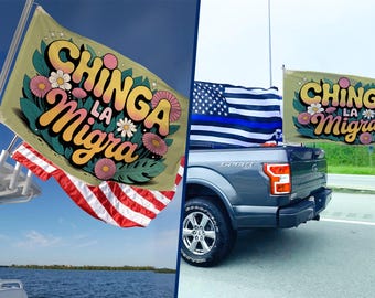 Chinga La Migra Flag, Abolish Ice Protest Sign, No Human Is Illegal, Latino Protest Sign, Justice Sign, Immigrant Human Rights Sign C1HN06