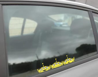 Toy Story Little Green Men Peeker Sticker – Waterproof Vinyl Alien Peekaboo Decal for Car Window, Laptop & Water Bottle C1JC27