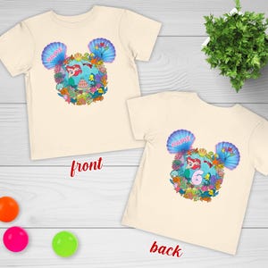 Little Mermaid Birthday Shirt, Disney Princess Ariel Birthday Girl Tee, Mermaid Matching Family Tee,Custom Ariel Birthday Party Sweat G5MT05