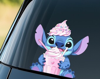 Stitch Peeker Peeking Sticker Car Decals Waterproof Weatherproof Vinyl Laptop Decals Classic Disney Characters Lilo and Stitch D2HI28