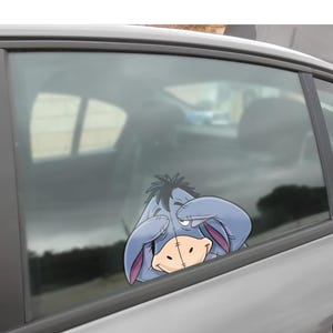 winnie the pooh Peekaboo Peeker Peeking Car Window Decals, Bumper Waterproof Vinyl Stickers, Pack Stickers, Decal G5ME14-4