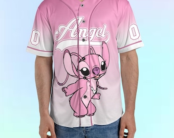 Personalized Angel Stitch Baseball Jersey , Baseball Jersey For Kids Adult, Custom Angel Stitch , Angel Stitch Jersey Birthday Gift NGQG10