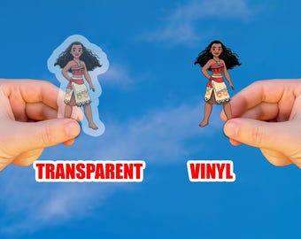 Moana Car Window Decals, Sticker for Book/Water Bottle/Laptop & Journal/Car, Waterproof Sticker, Disney Moana Lovers Gift JCPG10