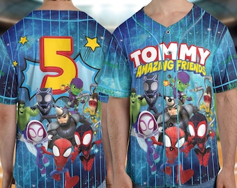 Personalized Spidey And His Amazing Friends Baseball Jersey, Spidey Baseball Jersey, Adult/Youth/Kids Jersey C1GG15