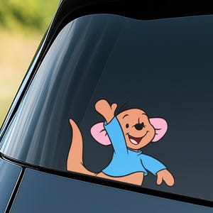 Disney Roo Peekaboo Peeker Peeking Car Window Decals, Bumper Waterproof Vinyl Stickers, Disney Winnie The Pooh Pack Stickers NGRS10-5
