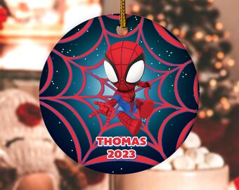Personalized Spidey And His Amazing Friends Ornament, Spidey Christmas Ornament, Spidey Boy, Spiderman Ornament CYKM81
