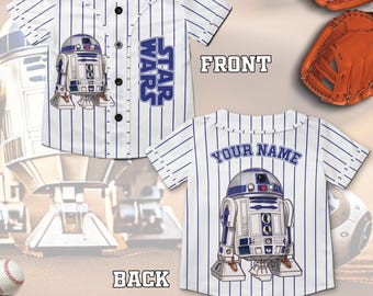 Personalize Star Wars Astromech Droid R2-D2 Custom Kids, Youth, Adult Disney Baseball Jersey Sports Cute Gifts For Fans Disney C1FQ08