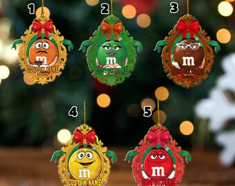 M&M Christmas Ornaments, M and M Ornament Set Ornament, Christmas