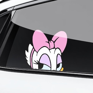 Daisy Duck Peeker Peeking Sticker Car Decals Laptop Phone Stickers Cartoon Waterproof Classic Disney Characters Wall Decor D2HK23