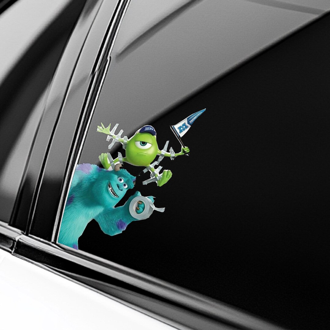Sully Window Sticker Mike & Sully Peeker Car Decal Monsters Inc Peekaboo Window Bumper Vinyl ...