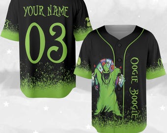 Nightmare Before Baseball Jersey Monster Baseball Jersey Halloween Jersey Shirt Character Baseball Shirt Gifts BZGR03