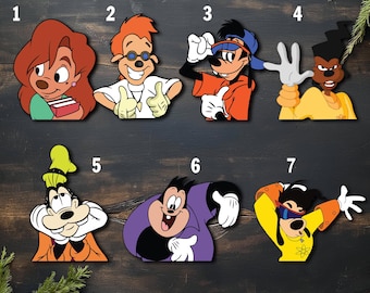 The Goofy Movie Peeker Stickers – Goofy Vinyl Decals, Waterproof Disney Peeking Car & Laptop Stickers, Custom Size Layout Available C2EE19