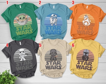 Star Wars Character Shirts Star Wars Family Shirts,Matching Family Tees,Star Wars Group Shirts,Family Disney Trip Tees,Kids Disney G5OI09-NB