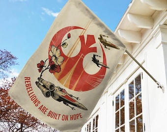 Rebellions Are Built on Hope Flag,star Wars Rebel Protest Sign, Jedi Resistance Decor, Galaxy’s Edge Yard Display, Feminist Flag NHNC16
