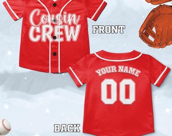 Personalized Cousin Baseball Jersey, Cousin Crew,Custom Name and Number,Kids Name and Age,Gift,Custom Reunion Shirt,Family Name D2OR02