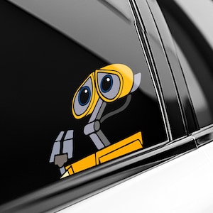 Eve from Wall E Peeker Peeking Car Decals Wall Decor Bumper Cartoon Stickers Waterproof Laptop Tumblers Disney Movie Characters C1F227