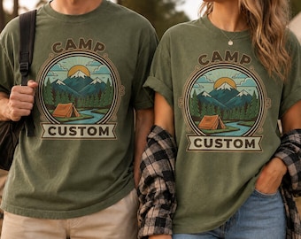 Custom Camp Shirt, Family Camping Shirt,Camp Crew Tee,Friends Group Gift,Outdoor Adventure Top,Camping Family Trip, Nature Lover Gift G5SQ04