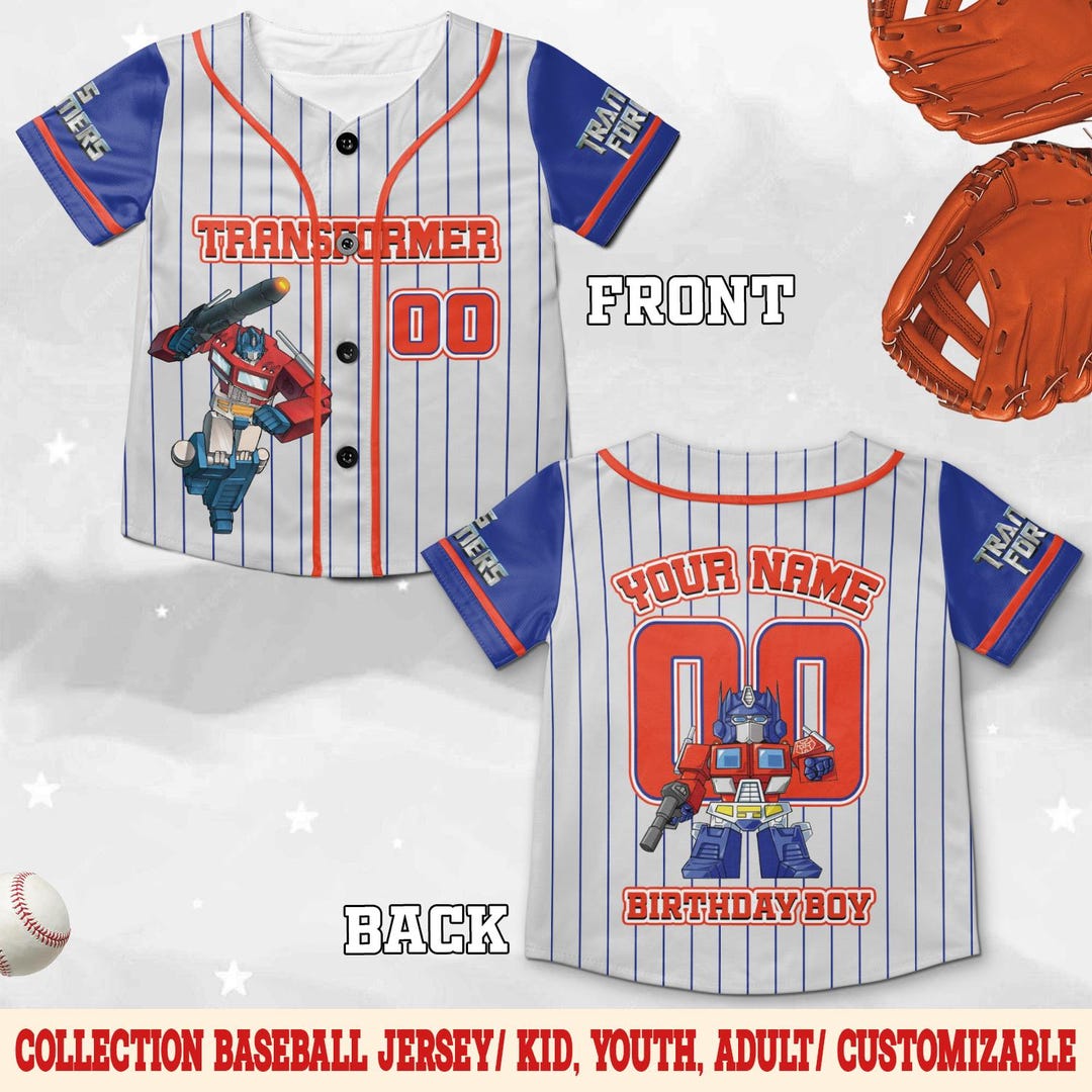 Custom Transformers Baseball Jersey Shirt, Transformers Birthday Party ...