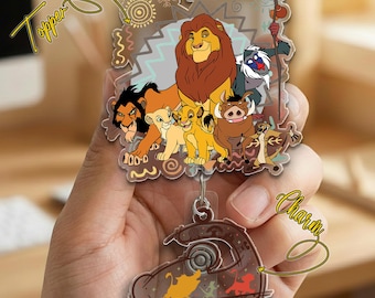 The Lion King Badge Reel, Simba Timon Pumbaa Zazu, Disney Retractable ID Holder, Cute Nurse Badge Clip, Hologram Badge Reel D3EJ17