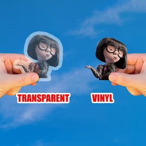Edna "E" Mode Peekaboo Sticker, Disney Incredibles Car Peeker Decal, Funny Fashion Designer Bumper Sticker, Disney Pixar Vinyl Gift NGUT18 image 4