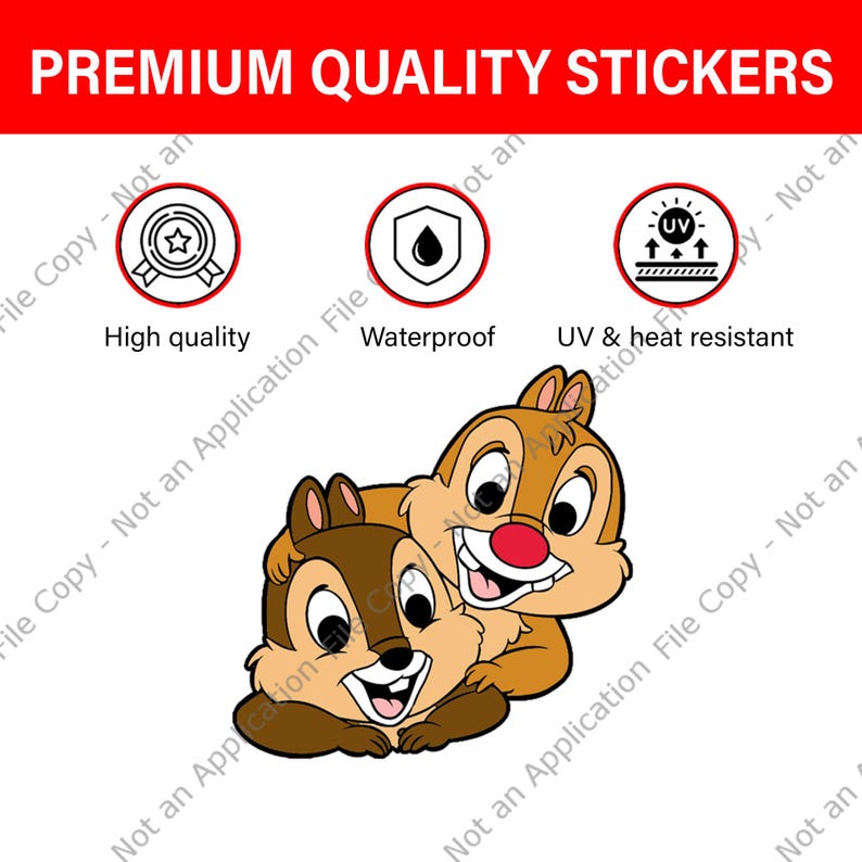 Chip 'n' Dale Peeker Peeking Peekabo Car Decals Laptop Bumper Stickers ...