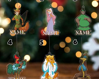 Customized Robin Hood Ornament, Disney Robin Hood Safari Ornament, Robin Hood Christmas Party Decor, WDW Xmas Family Tree Hanging NGW120