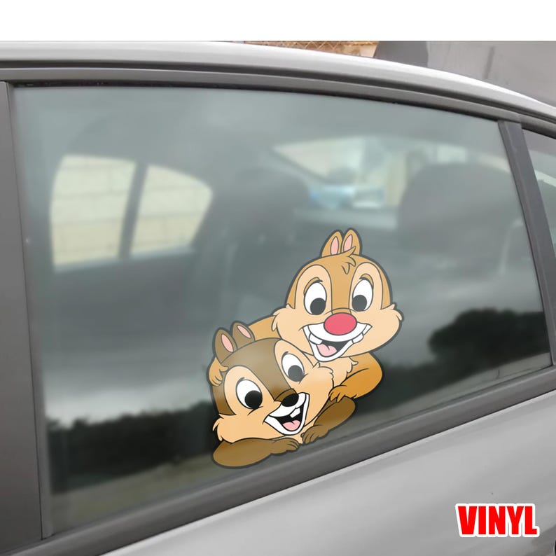 Chip 'n' Dale Peeker Peeking Peekabo Car Decals Laptop Bumper Stickers ...