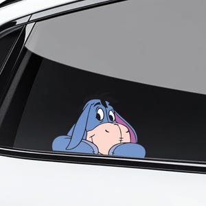 Eeyore Peekaboo Peeker Peeking Car Window Decals - Bumper Waterproof Vinyl Stickers - Disney Winnie the Pooh - Pack Stickers C1GK18