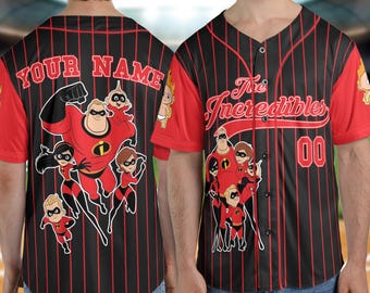 Personalized Disney The Incredibles Baseball Jersey ,Custom Kids Youth Adult Disney Baseball Jersey Outfits Cute Gifts For Fan Disney C1E409